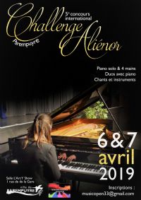 Piano’Festi de Parempuyre. Du 5 au 7 avril 2019 à Parempuyre. Gironde.  20H00